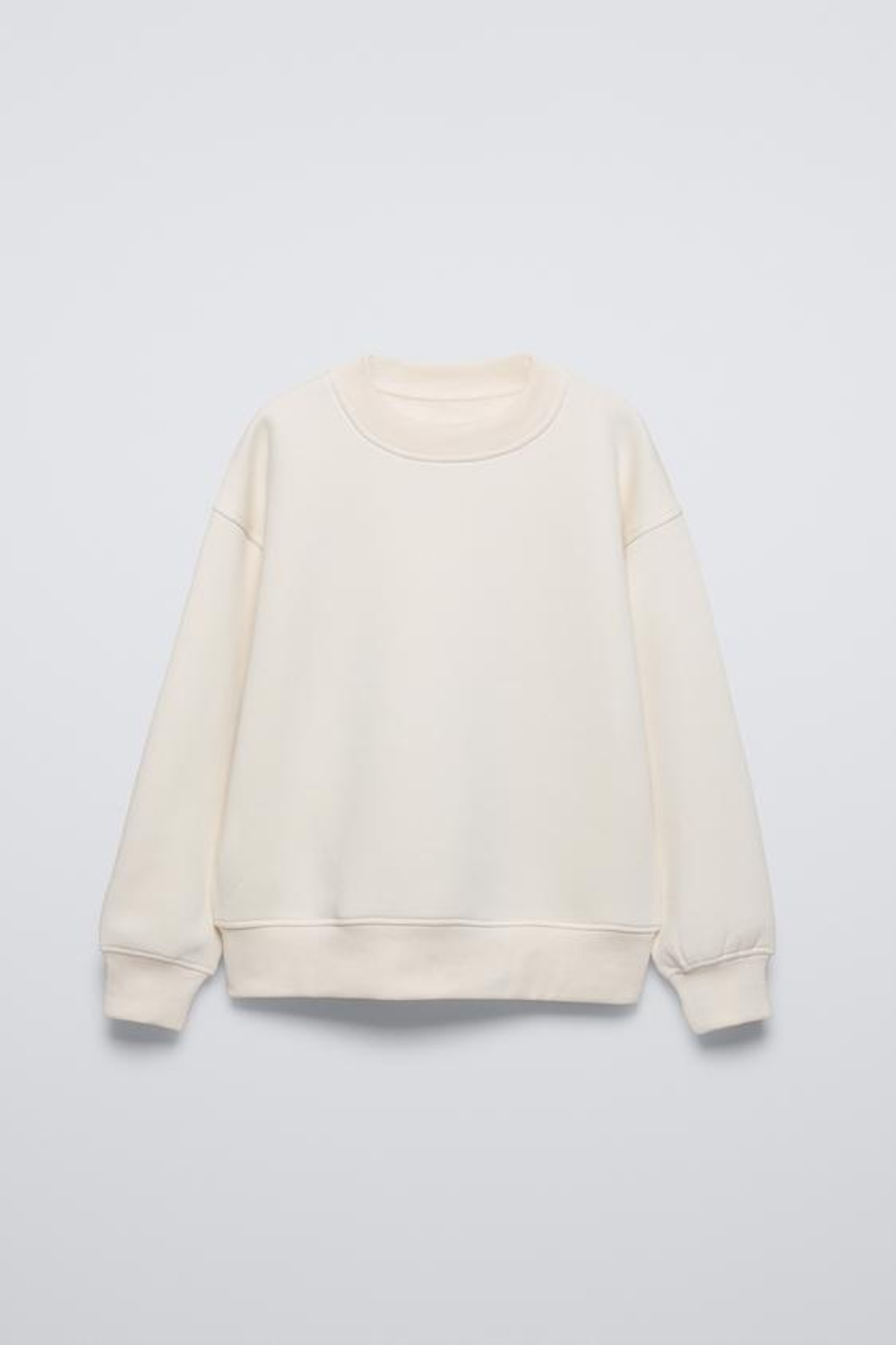 ZARA ОДНОТОННАЯ ТОЛСТОВКА, ЭКРЮ