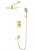 Душевая система встраиваемая WONZON & WOGHAND CUBE, Брашированное золото (WW-88939016-BG)