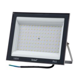 ULF-F23-100W-6500K IP65 160-240V GREY Прожектор светодиодный. Дневной свет 6500K. Корпус серый. TM Uniel