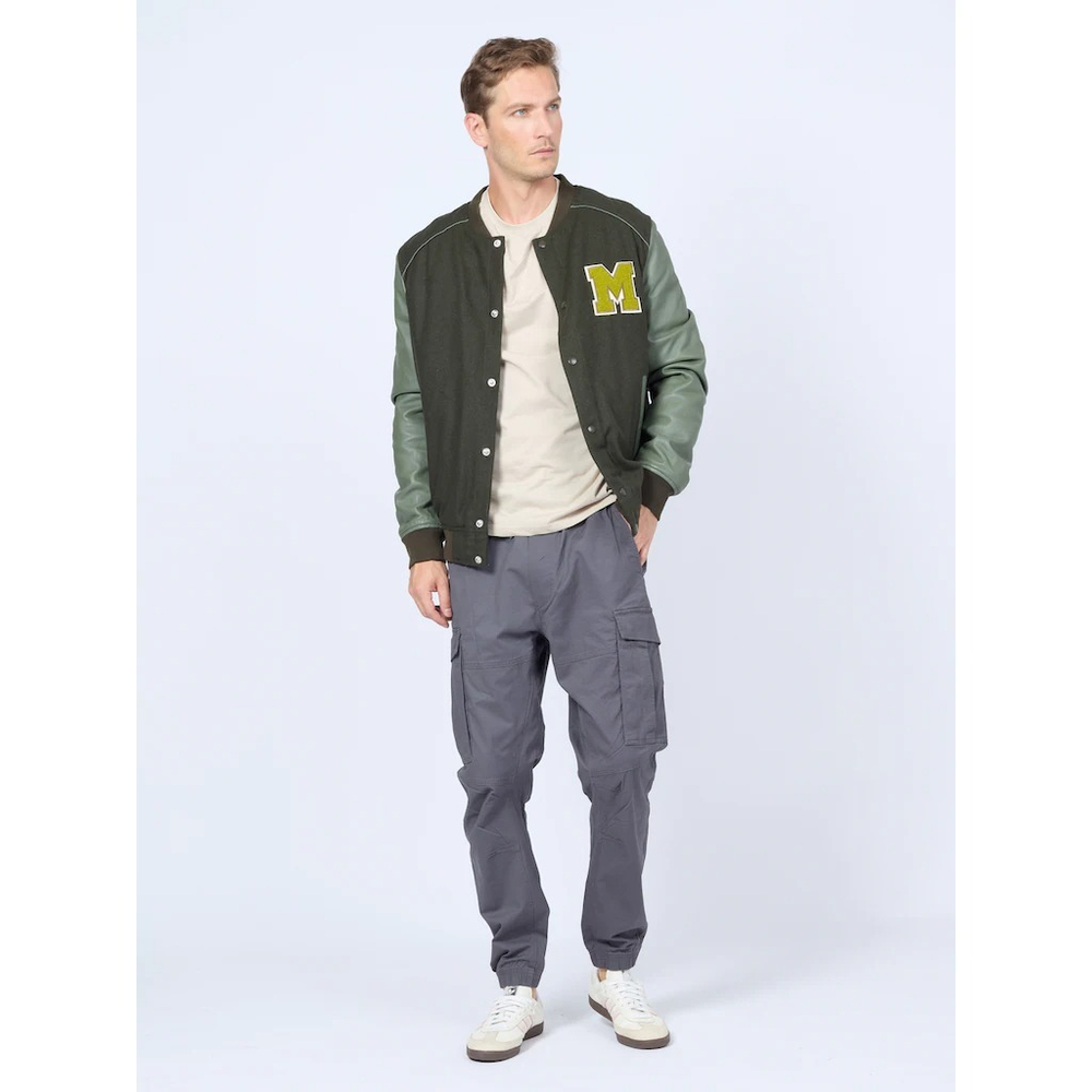 Куртка кожаная мужская MUSTANG men's college blouson
