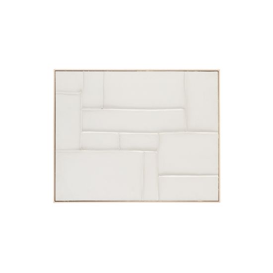 Klis Картина из белого льна с геометрическими фигурами, 80 х 100