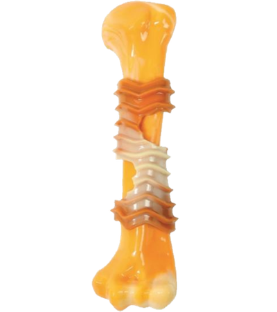 Игрушка для собак Карнивор кость, вкус бекона, желтая 17.8х4,9х4см MPets 10650699