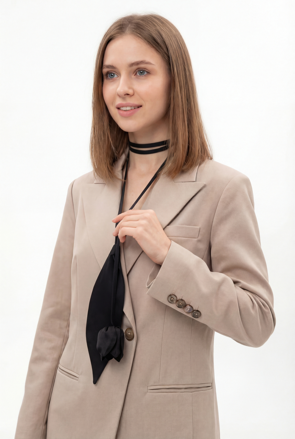 Пояс-галстук тюльпан черный