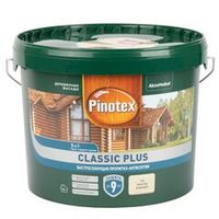 Декоративно-защитное средство для дерева 3 в 1 Pinotex Classic Plus бесцветное полуматовое 9 л