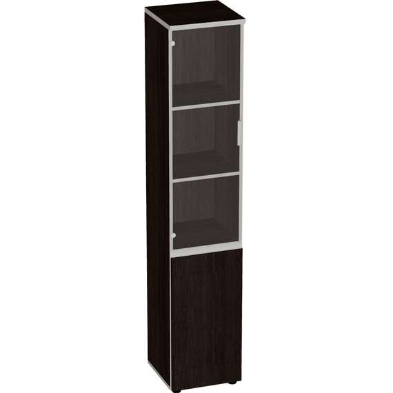 Шкаф узкий высокий со стеклом V-2.6+4.0.1+4.3.1+V 391×387×1980