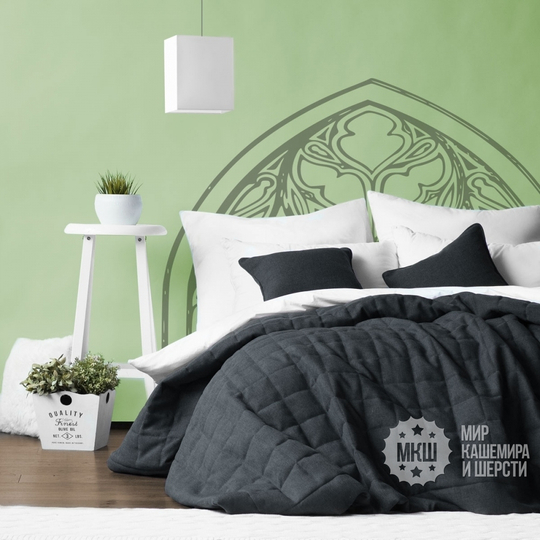 Готовый комплект штор и покрывала ДЖЕРРИИ (арт. BL10-274-13) - (140х270)х2 см., покрывало 230х250 см. - черный