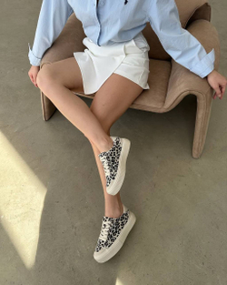 Кеды из эко замши