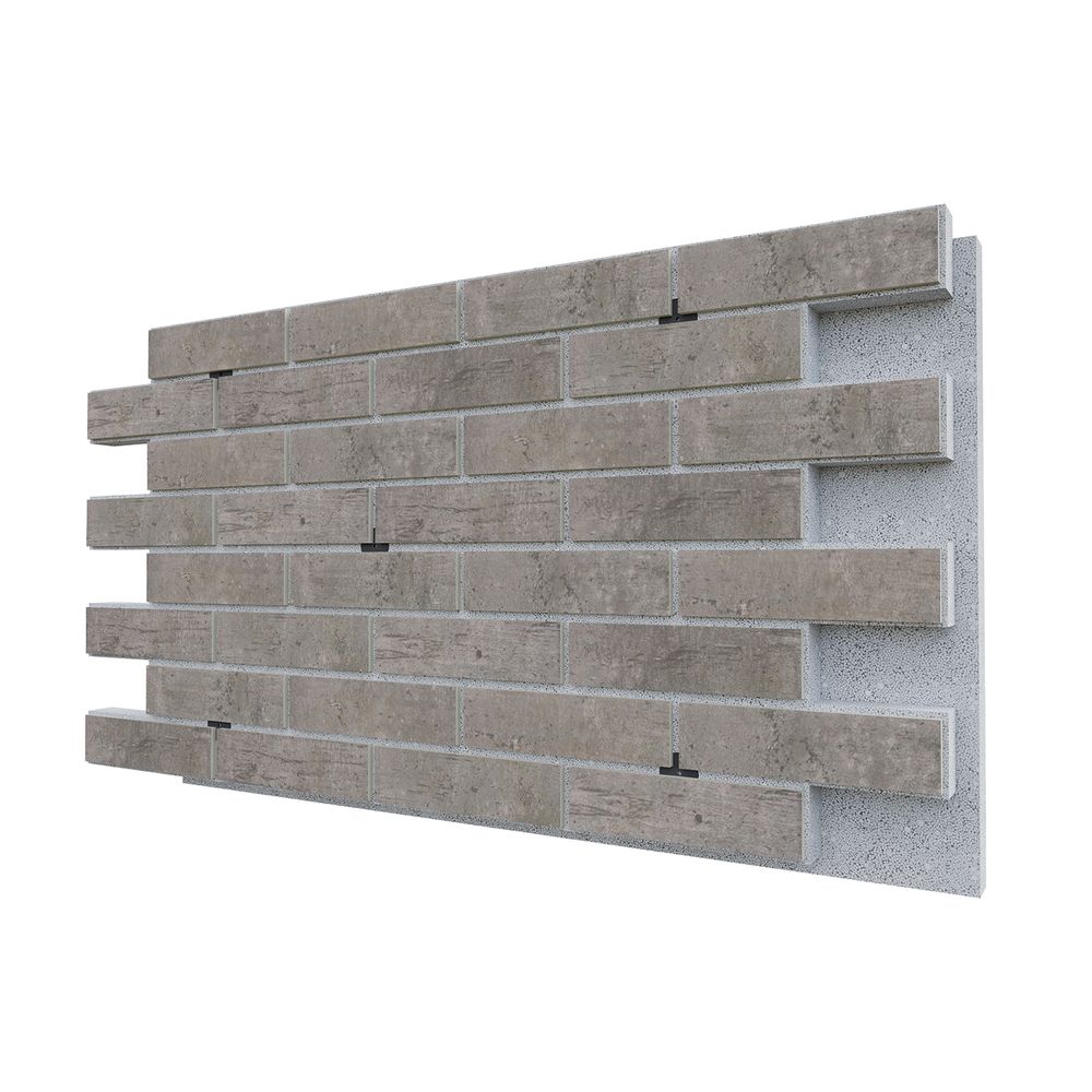 Негорючая термопанель ППС PRO BestPoint Exclusive Cement Dark 0,612 м², 1020x600 мм