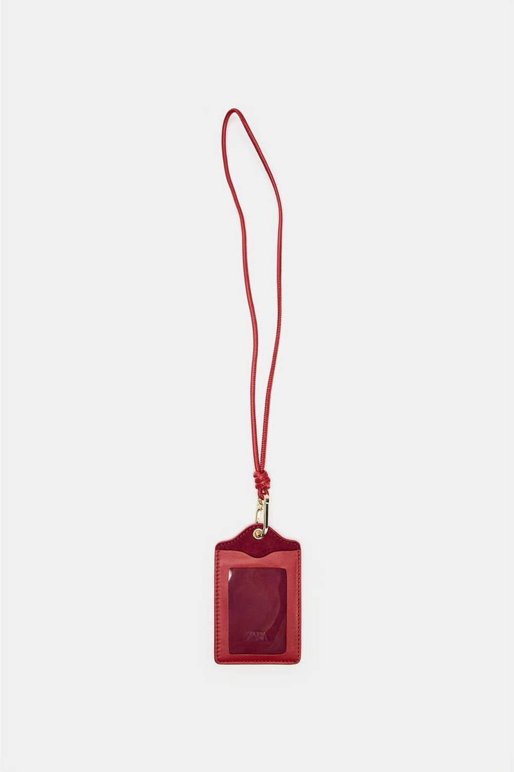 ZARA КОЖАНЫЙ КАРТХОЛДЕР, КРАСНЫЙ