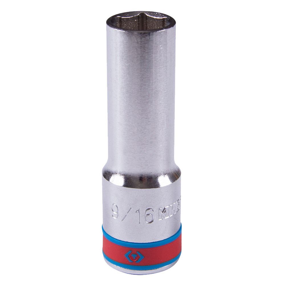KING TONY (423518S) Головка торцевая глубокая шестигранная 1/2&quot;, дюймовая 9/16&quot;
