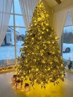 елка с встроенным освещением, елка с огоньками, елка с лампочками