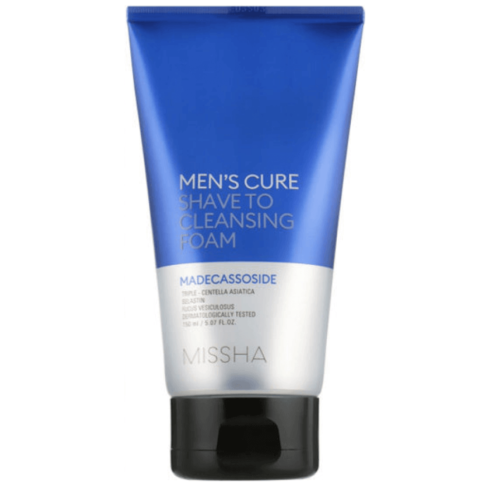 Мужская пенка для умывания и бритья восстанавливающая MIssha Men's Cure Shave To Cleansing Foam 150 мл