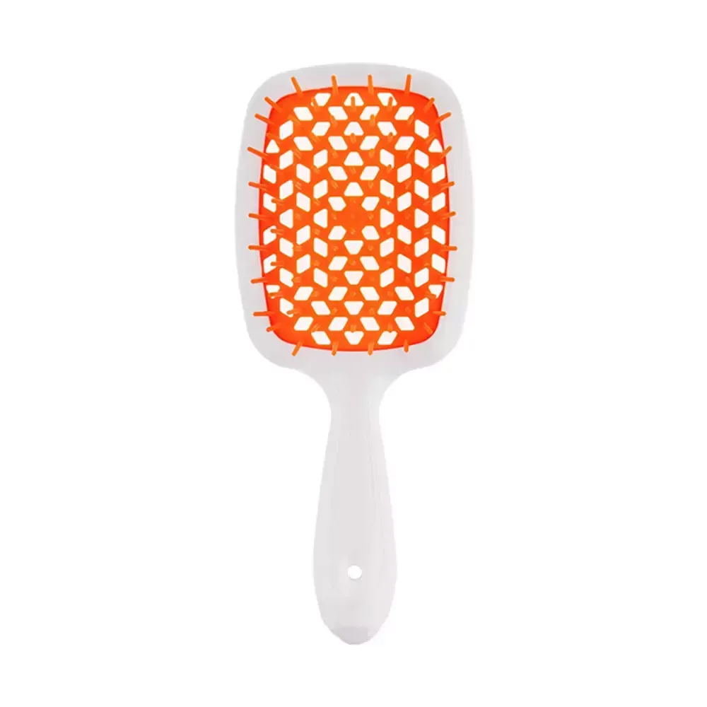 Расческа для волос JANEKE SuperBrush The Original Белая с Коралловым