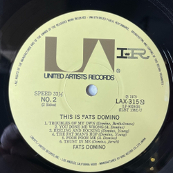 Винтажная виниловая пластинка LP This Is Fats Domino (Japan 1979) (Obi)