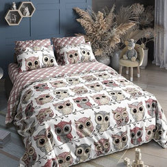 Поплин "Совушки" | ш.150 см | 115 г/м² | хлопок-100%