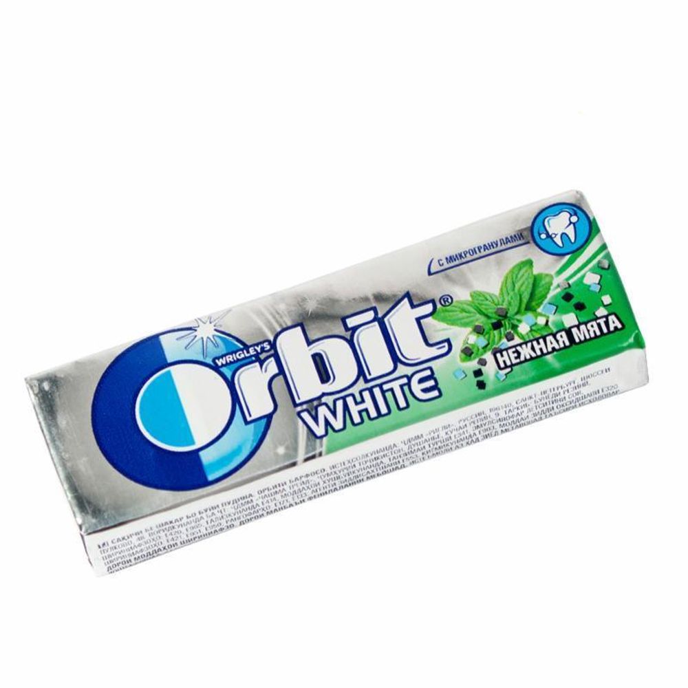 Жевательная резинка Orbit White Нежная мята без сахара, 30 шт. x 13,6 г