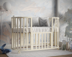 Кроватка детская Incanto Stella 11в1 с маятником слоновая кость