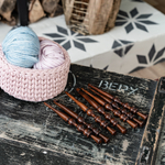 Набор деревянных крючков для вязания из 7 штук (4- 10 мм.) из древесины кедра. KN2