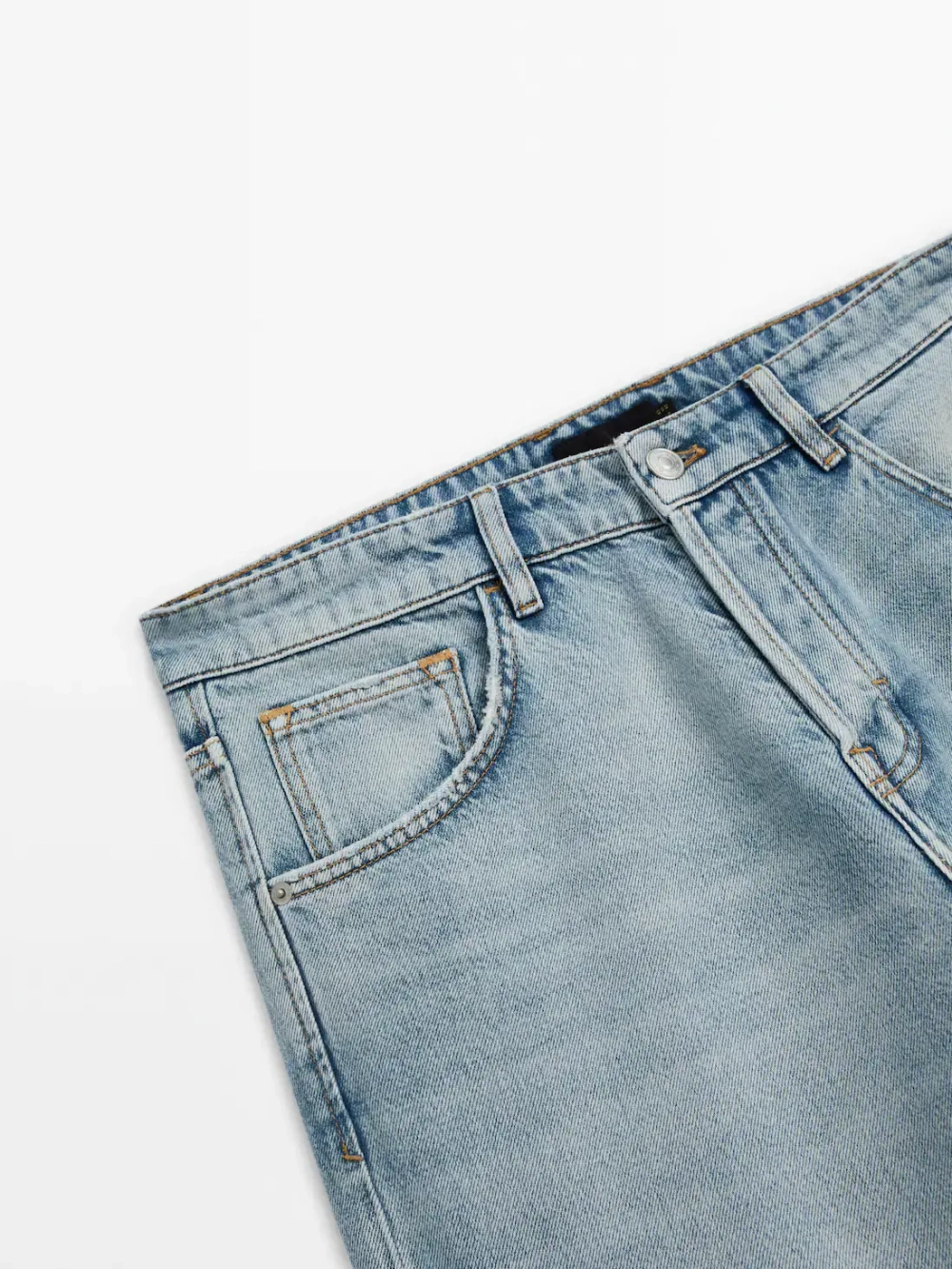 Massimo Dutti Плотные джинсы прямого кроя, индиго