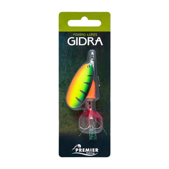 Блесна вращ. Gidra №5, 48*23мм, 15гр Tiger с мухой Premier (PR-SPRH12T-5)