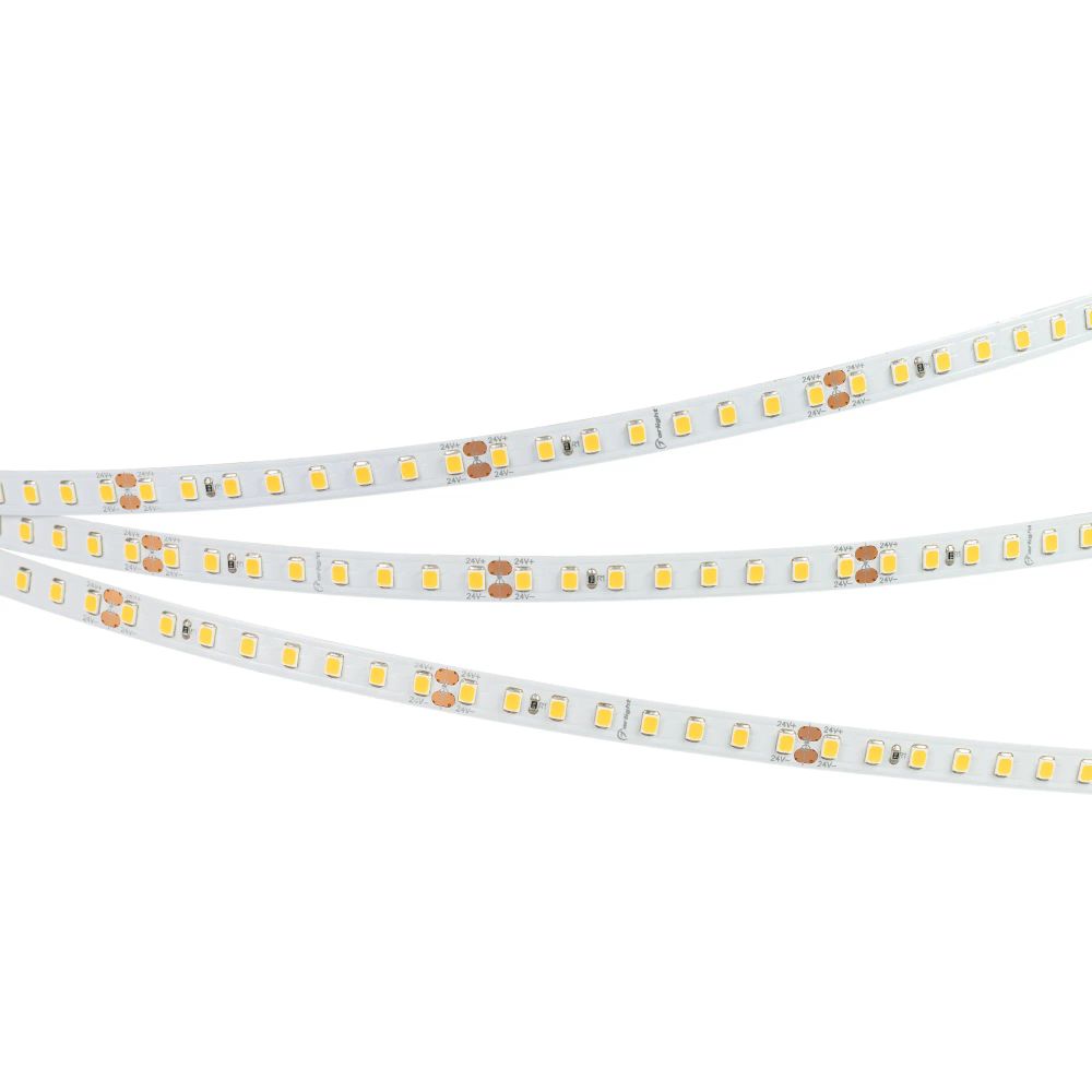 Светодиодная лента RT-A128-8mm 24V White6000 (9.6 W/m, IP20, 2835, 5m) (Arlight, высок.эфф.150 лм/Вт) 038755