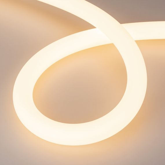 Светодиодная лента герметичная MOONLIGHT-SIDE-A336-D40mm 24V Warm2400 360deg (15 W/m, IP65, 2835, 5m, wire x1) Arlight 039321
