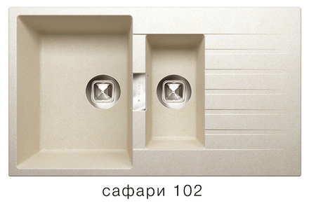 Кухонная мойка Tolero Loft TL-860 860x500мм Сафари №102