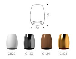 Ambrella Корпус светильника накладной для насадок D60/70mm DIY Spot C1123