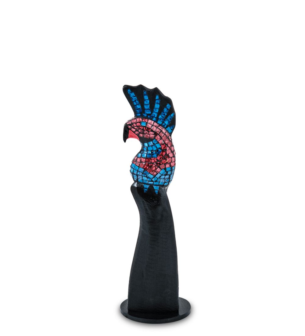 23-030-01 Н-р статуэток из трех «Какаду» дерево+стекл.мозаика (50,40,30 см)