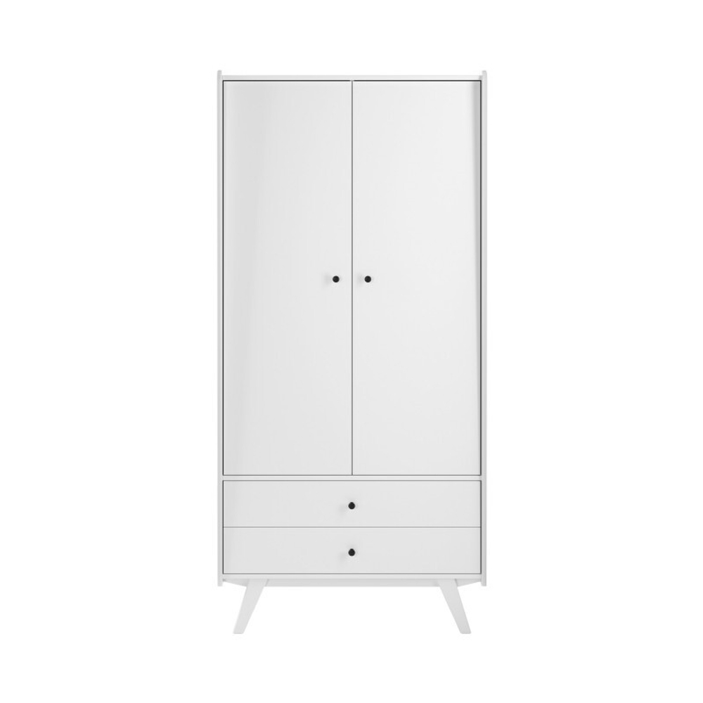 Шкаф 2х дверный «Винтаж» белый лак