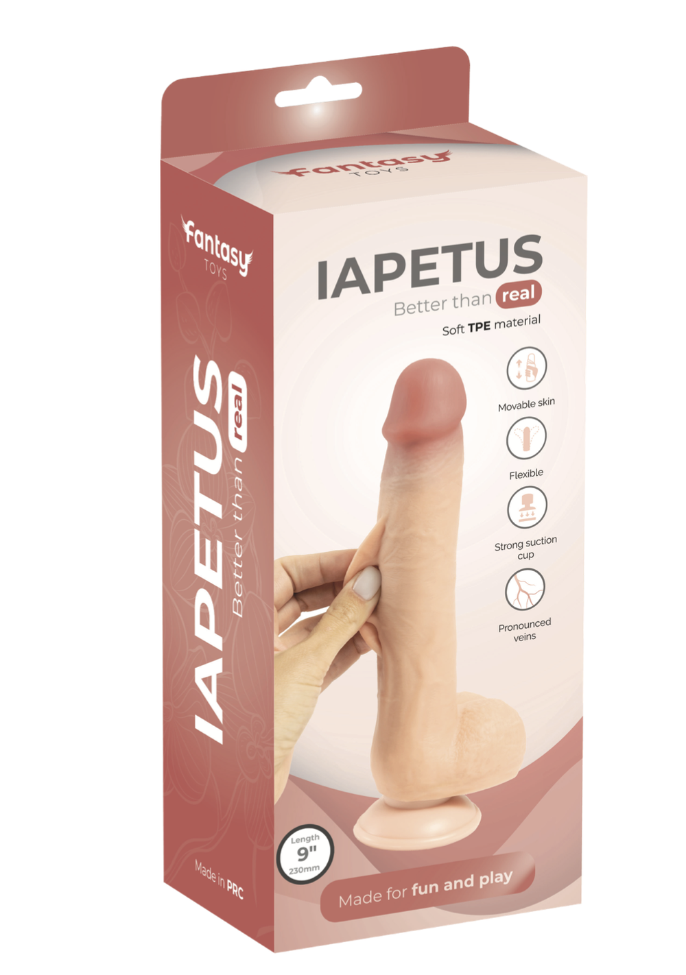 Ультра реалистичный фаллоимитатор Iapetus с подвижной кожей, 23 см, Fantasy Toys