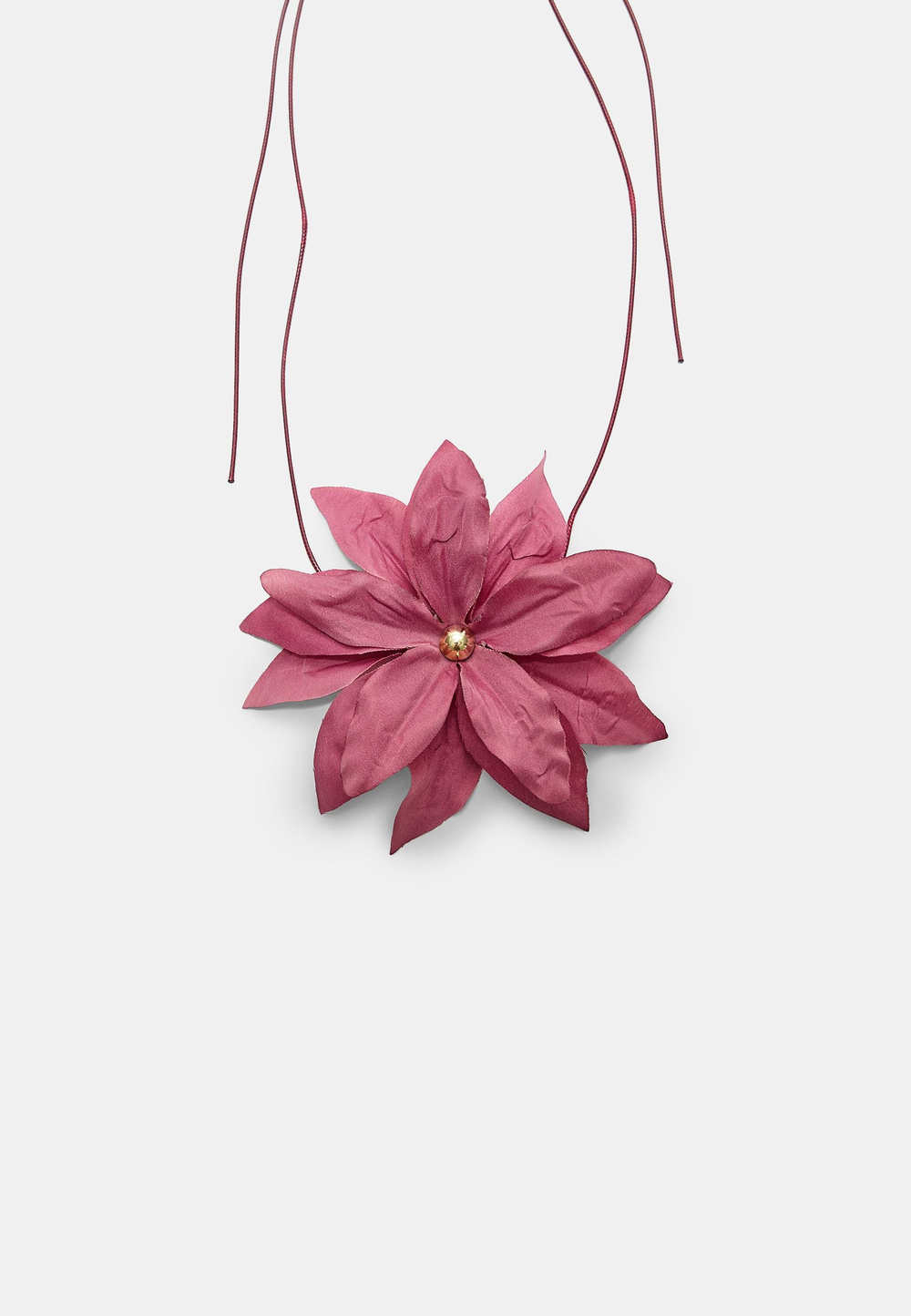 STRADIVARIUS Тканевый цветочный чокер, цвет фуксии
