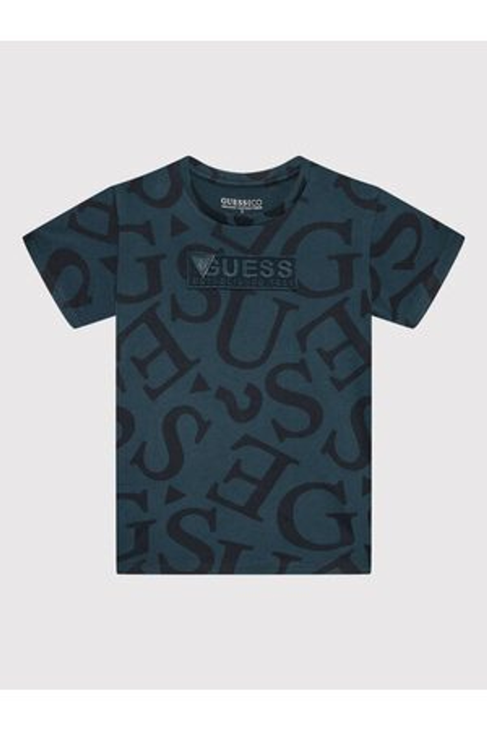 Футболка GUESS Синий/Принт: черные буквы/Нашивка: логотип Мальчик