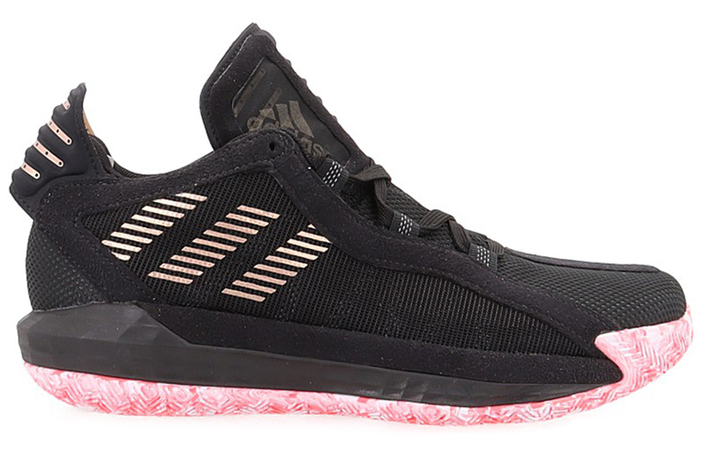 Adidas D lillard 6 comfortable and versatile shock-absorbing mid-top basketball shoes for men and women in the same style black