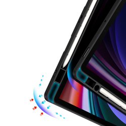 Чехол книжка от Dux Ducis для Samsung Galaxy Tab S9, Tab S9 FE и Tab S10 FE, серия Magi Series Case, с держателем Pencil и функцией автоматического перехода в спящий режим