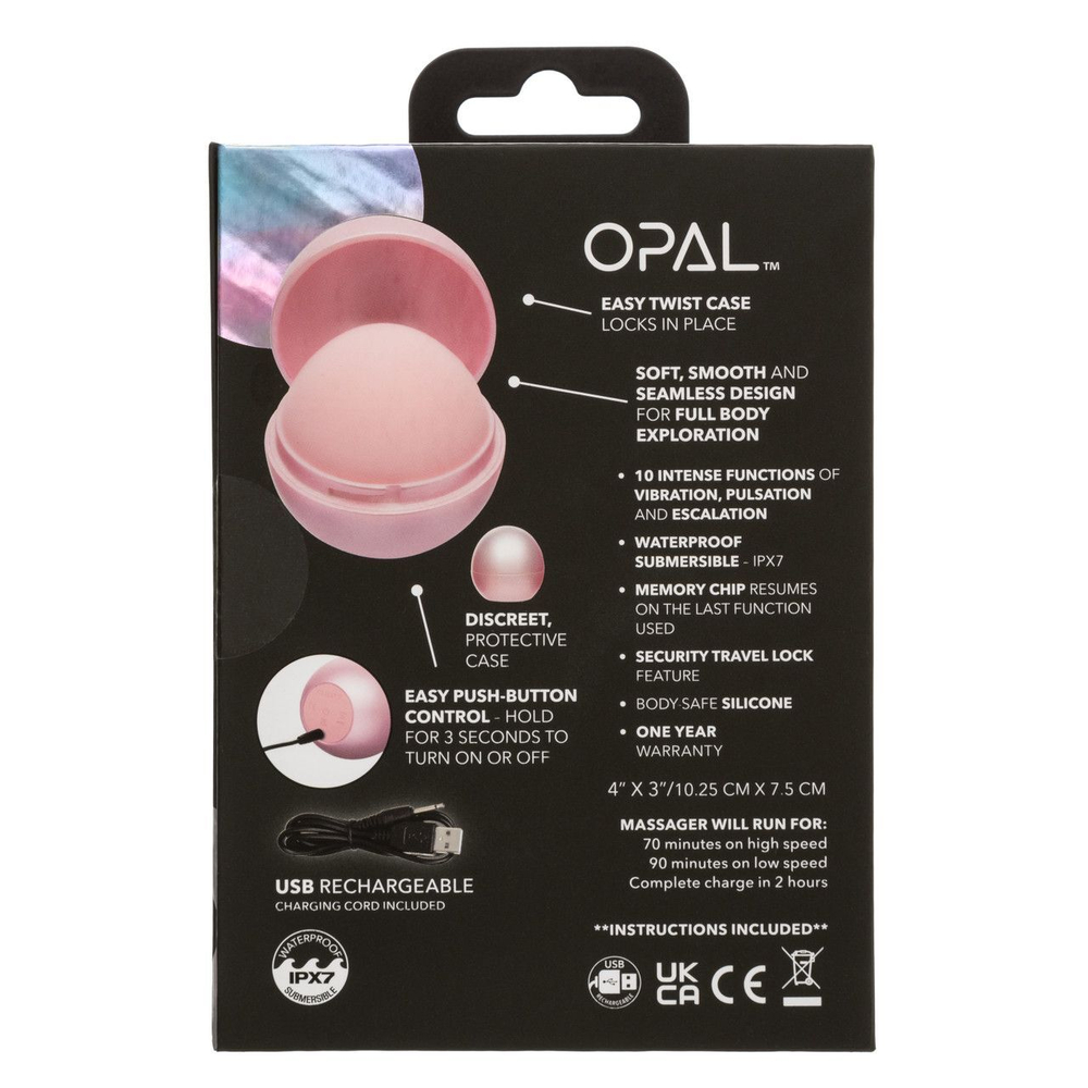 Розовый вибромассажер Opal Smooth Massager (Цвет: розовый)