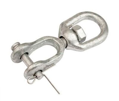 Вертлюг петля-вилка D6, оцинкованная сталь