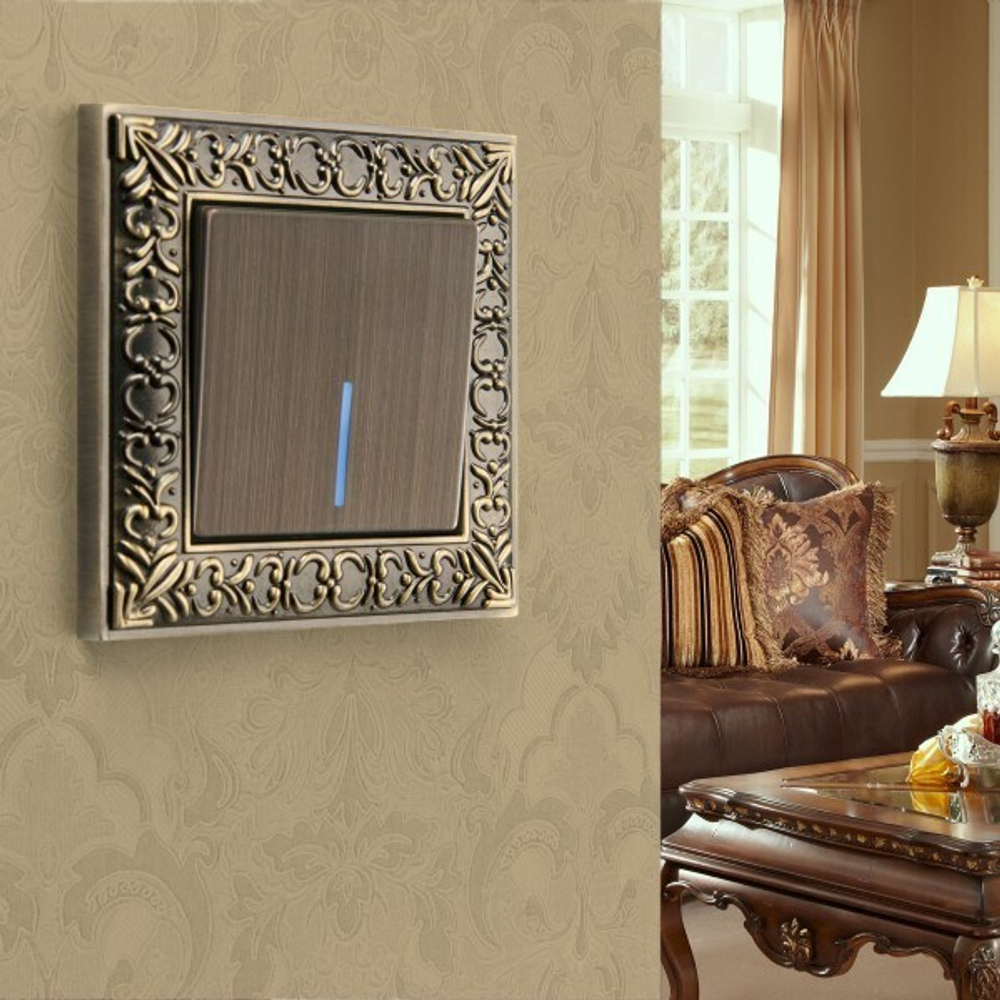 Клавиша для выключателя c подсветкой (бронзовый)