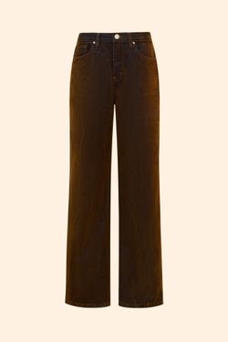 Джинсы с велюр эффектом (Шоколадный ликер), коричневые