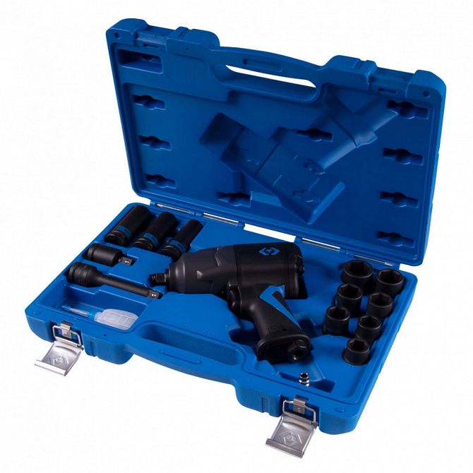 KING TONY (44803AMP) Набор пневмоинструмента 1/2" с принадлежностями, 15 предметов