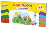 Пластилин классический 24 цвета 480г,со стеком "ВЕСЁЛЫЙ ШМЕЛЬ"(ЮНЛАНДИЯ)