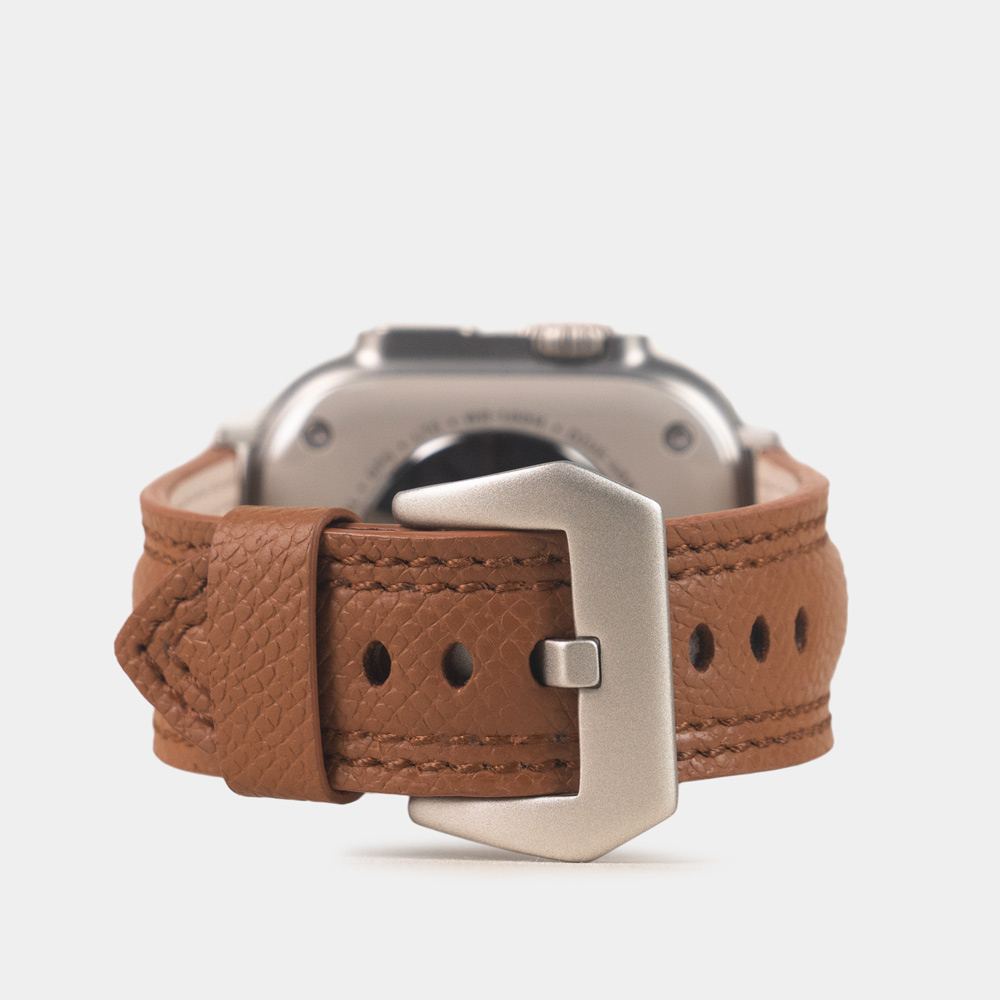 Ремешок для Apple Watch Ultra 49mm из кожи Saffiano, цвета карамель