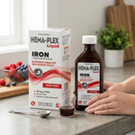 NaturesPlus, Hema-Plex®, жидкое железо и необходимые питательные вещества, ягодный вкус, 250 мл (8,5 жидк. унции)