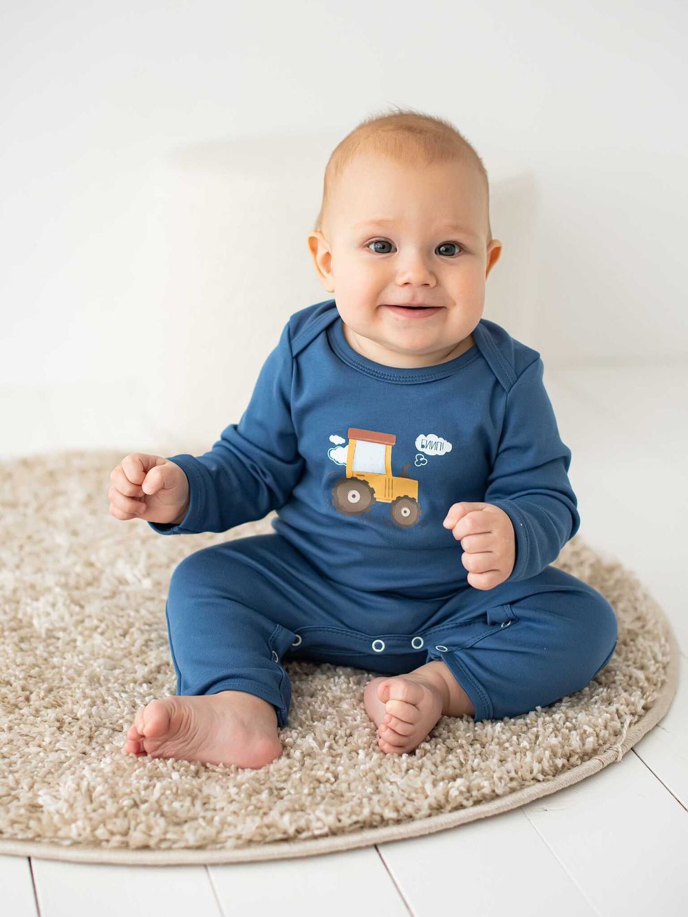 Слип с кнопками по шаговому шву "Деним" 0+