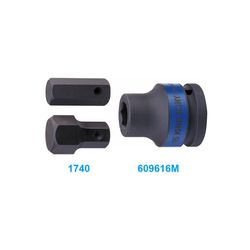 KING TONY (6411MP) Набор ударных торцевых насадок 3/4", HEX, 10-32 мм, 11 предметов