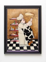 Картина на стену интерьерная для кухни "Повар" 45*35 см