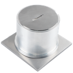 Лючок в пол 2 мод. (1 мод. 45х45 мм),  нержавеющая сталь,  IP65