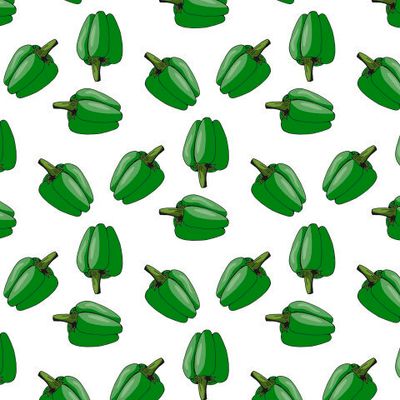 зелёные перцы на белом фоне