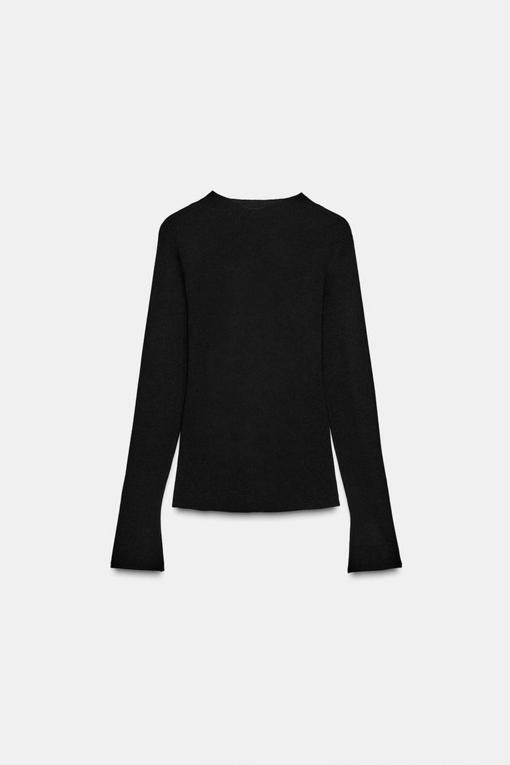 ZARA ДРАПИРОВАННЫЙ КАРДИГАН, ЧЕРНЫЙ