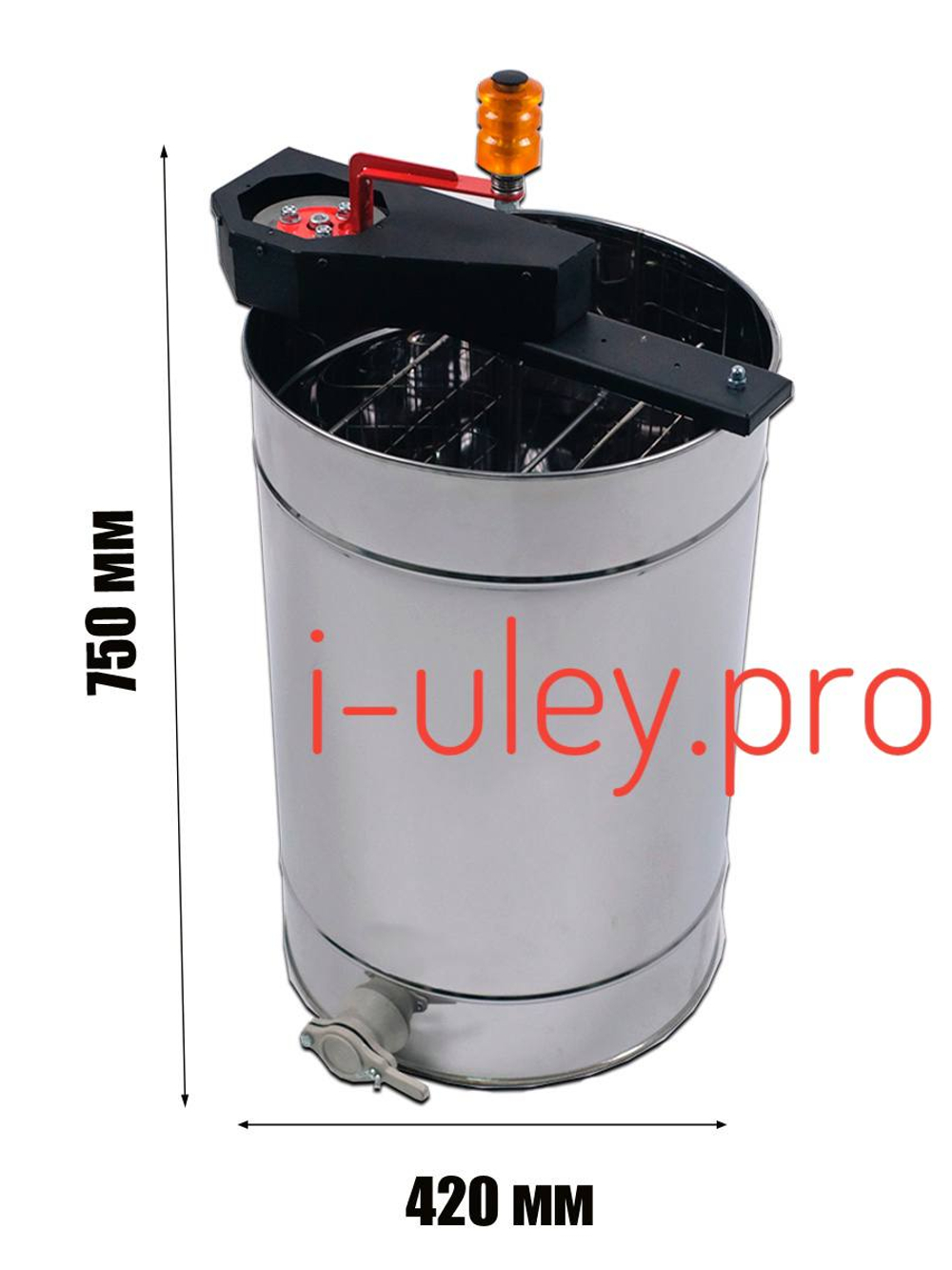 Медогонка 2 рамочная, кассеты неповоротные (нержавейка) Беларусь (без ножек)